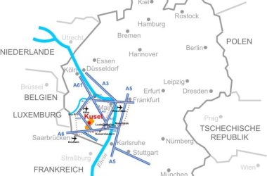 Lagekarte Verkehrswege Landkreis Kusel