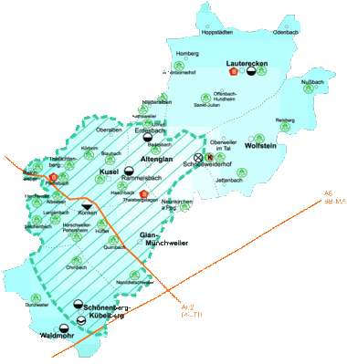 Karte Wasser- und Abfallentsorgung